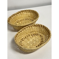 Oval Handwoven Basket Set Of 2