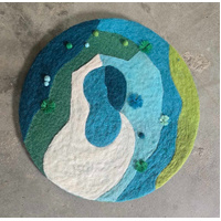 Lagoon Circular  Felt Mat