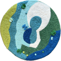Lagoon Circular Felt Mat