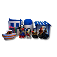Greek Mykonos Village Set