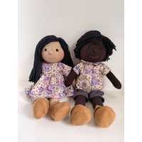 Aboriginal Pair Large - Wax Flowers in Bloom