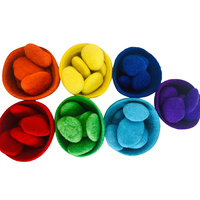 Rainbow Oebble Pebbles Felt Sorting Set