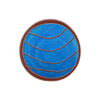 Large Hand Painted Wooden Plate by Sharyn Malone