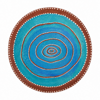 Small Hand Painted Wooden Plate by Sharyn Malone
