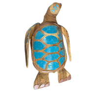 Mib’ri – XL Hand Carved Wooden Turtle by Sharyn Malone