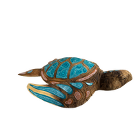 Mib’ri – Medium Hand Carved Wooden Turtle by Sharyn Malone