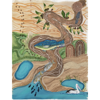 Dreaming Story of Ngurunderi Playsilk by Emma Stenhouse