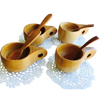 Wood Tea Set For Four Portable Play Jars