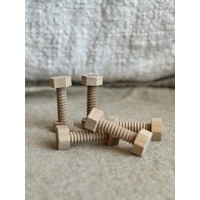 Set Of 5 Wooden Screws