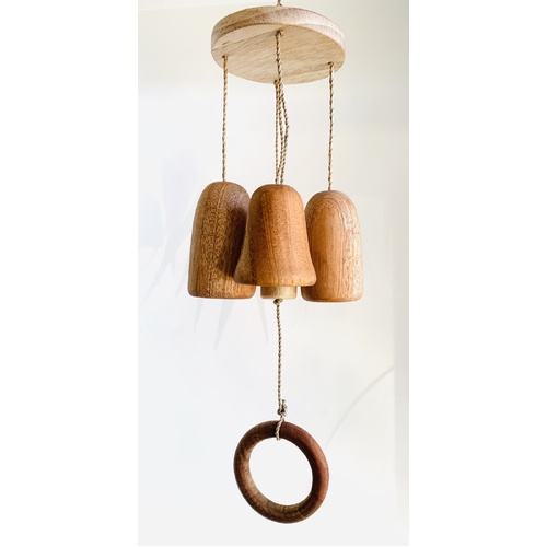 Hanging Wooden Bells 