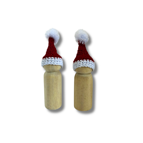 Christmas Peg Doll Pair