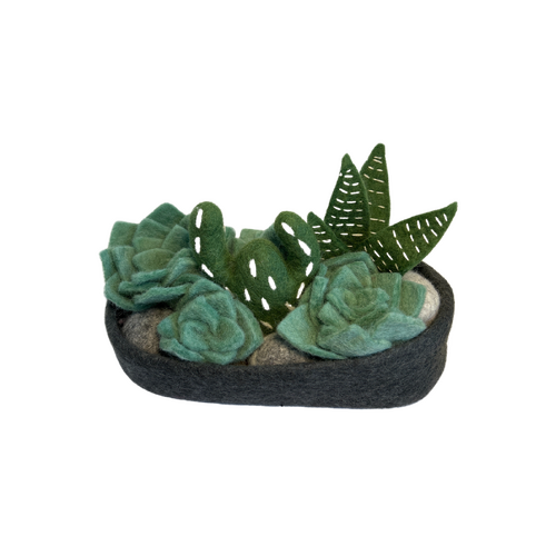 Felt Succulent Plant Garden